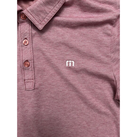 Travis Mathew Polo Shirt Adult Medium light Red Lightweight Golf Golfer Men - Picture 5 of 6